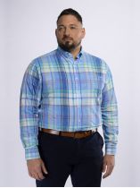 Chemise en Lin à Carreaux Grande Taille